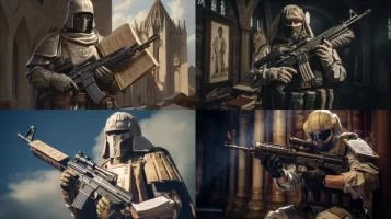 signatur3_a_crusader_holding_a_bible_and_an_assault_rifle_f3eed5fa-8600-40d7-ae4d-2cf386a0d64b.webp